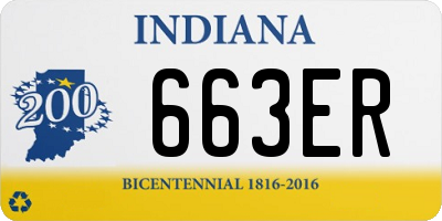 IN license plate 663ER