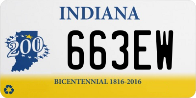 IN license plate 663EW