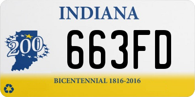 IN license plate 663FD
