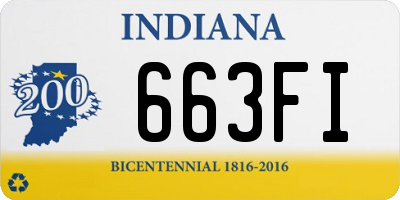 IN license plate 663FI