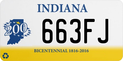 IN license plate 663FJ