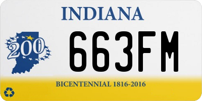 IN license plate 663FM