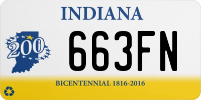 IN license plate 663FN