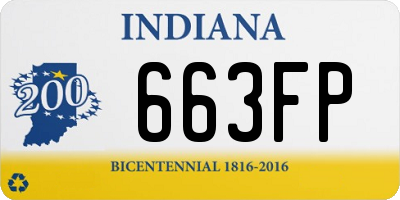 IN license plate 663FP