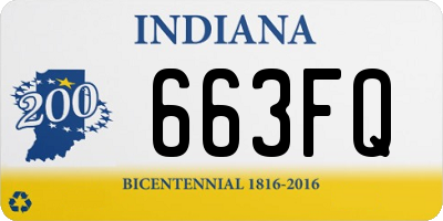 IN license plate 663FQ