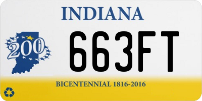 IN license plate 663FT