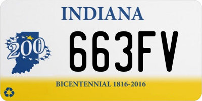 IN license plate 663FV