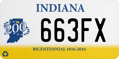 IN license plate 663FX