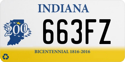 IN license plate 663FZ