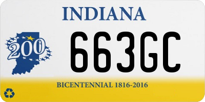 IN license plate 663GC