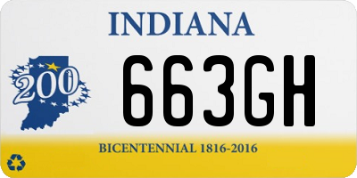 IN license plate 663GH