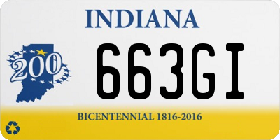 IN license plate 663GI