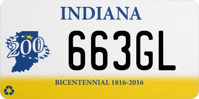 IN license plate 663GL