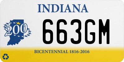 IN license plate 663GM