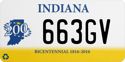 IN license plate 663GV