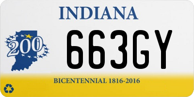 IN license plate 663GY