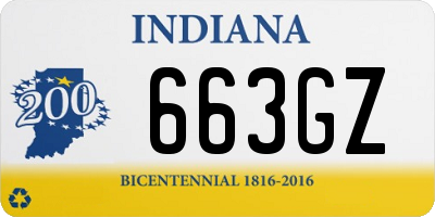 IN license plate 663GZ