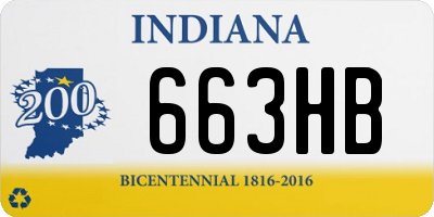 IN license plate 663HB