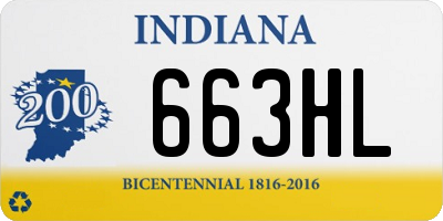 IN license plate 663HL