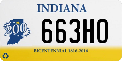 IN license plate 663HO