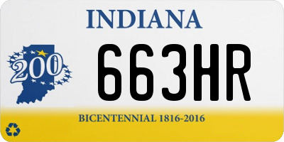 IN license plate 663HR
