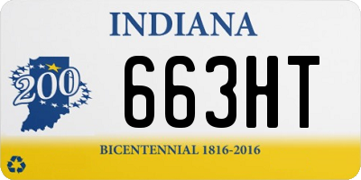 IN license plate 663HT
