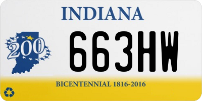 IN license plate 663HW