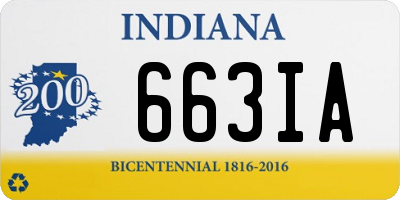 IN license plate 663IA
