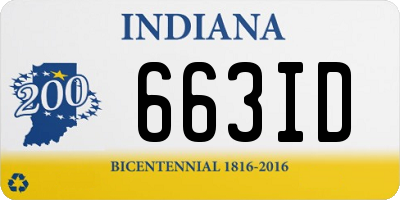 IN license plate 663ID