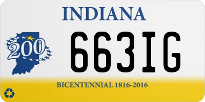 IN license plate 663IG