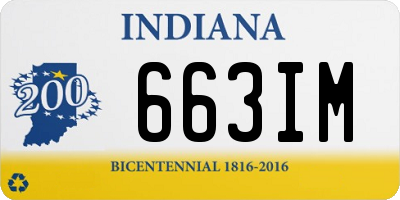 IN license plate 663IM