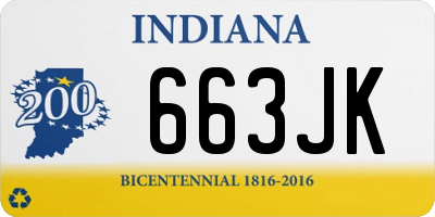IN license plate 663JK