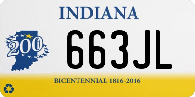 IN license plate 663JL