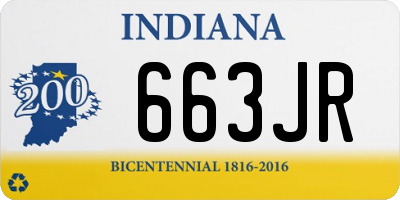 IN license plate 663JR