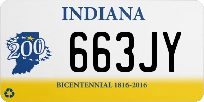 IN license plate 663JY