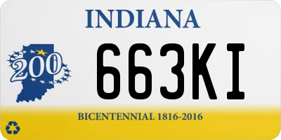 IN license plate 663KI