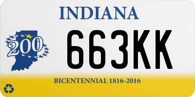 IN license plate 663KK