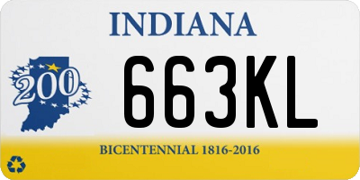 IN license plate 663KL