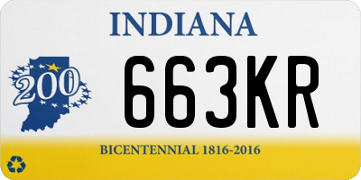 IN license plate 663KR