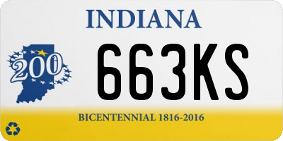 IN license plate 663KS