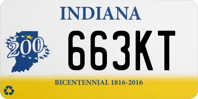 IN license plate 663KT