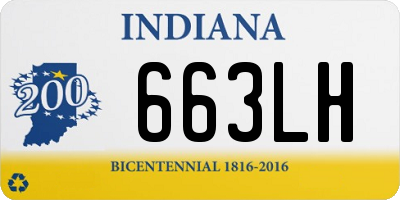 IN license plate 663LH