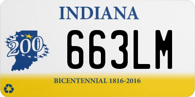 IN license plate 663LM