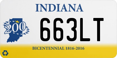 IN license plate 663LT
