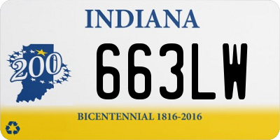 IN license plate 663LW