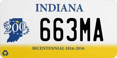 IN license plate 663MA