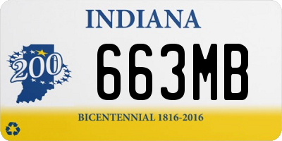 IN license plate 663MB