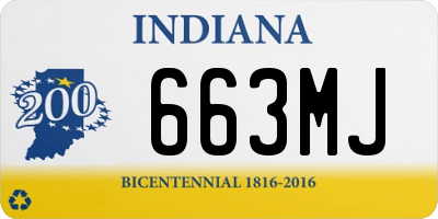 IN license plate 663MJ