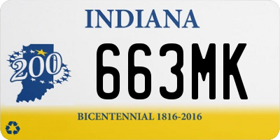 IN license plate 663MK