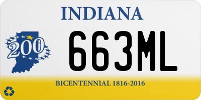 IN license plate 663ML